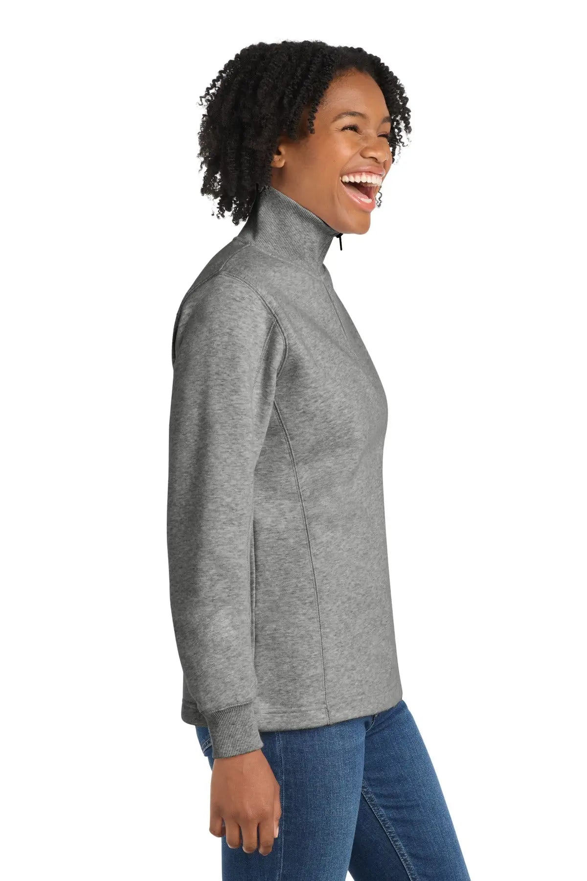 Sport-tek Lst253 Women’s 1/4-zip Sweatshirt - Vintage Heather