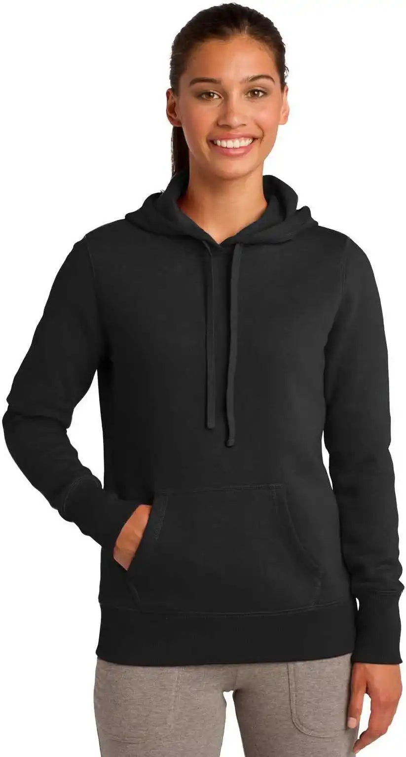 Sport Tek Lst254 Ladies Pullover Hooded Sweatshirt Black