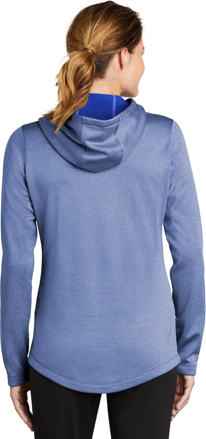 Sport-tek Lst264 Women’s Posicharge Sport-wick Heather Fleece Hooded Pullover - True Royal
