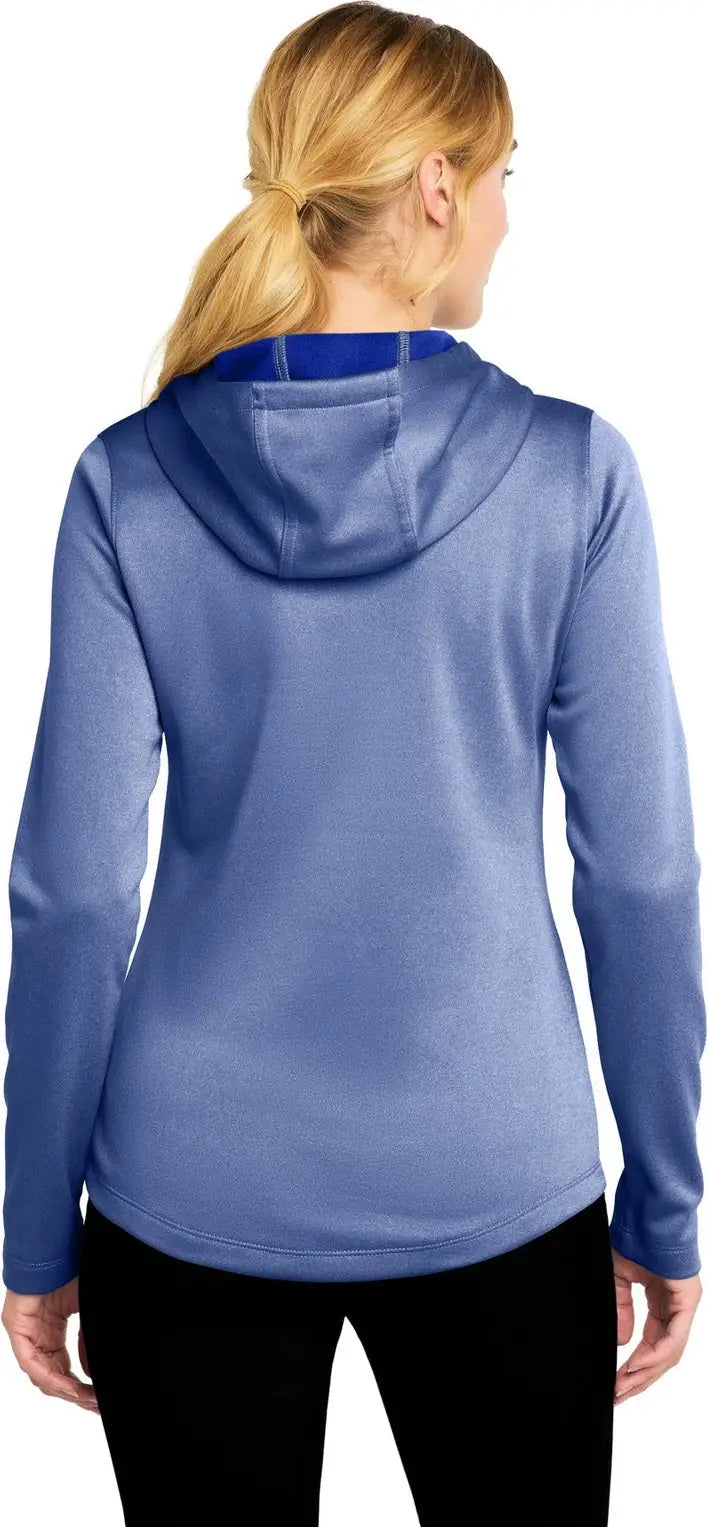 Sport-tek Lst264 Women’s Posicharge Sport-wick Heather Fleece Hooded Pullover - True Royal