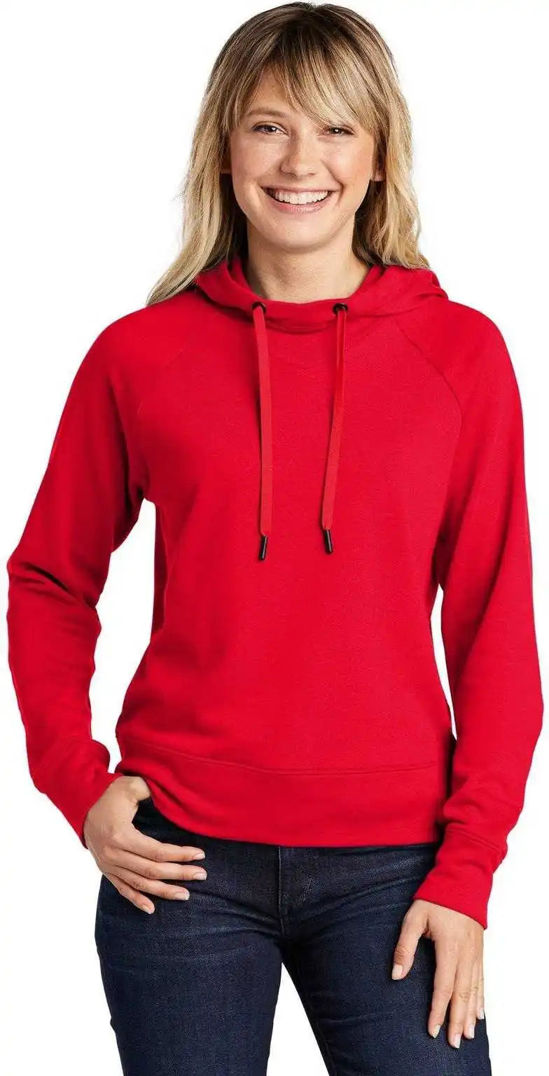 Sport-tek Lst272 Ladies Lightweight French Terry Pullover Hoodie - True Red