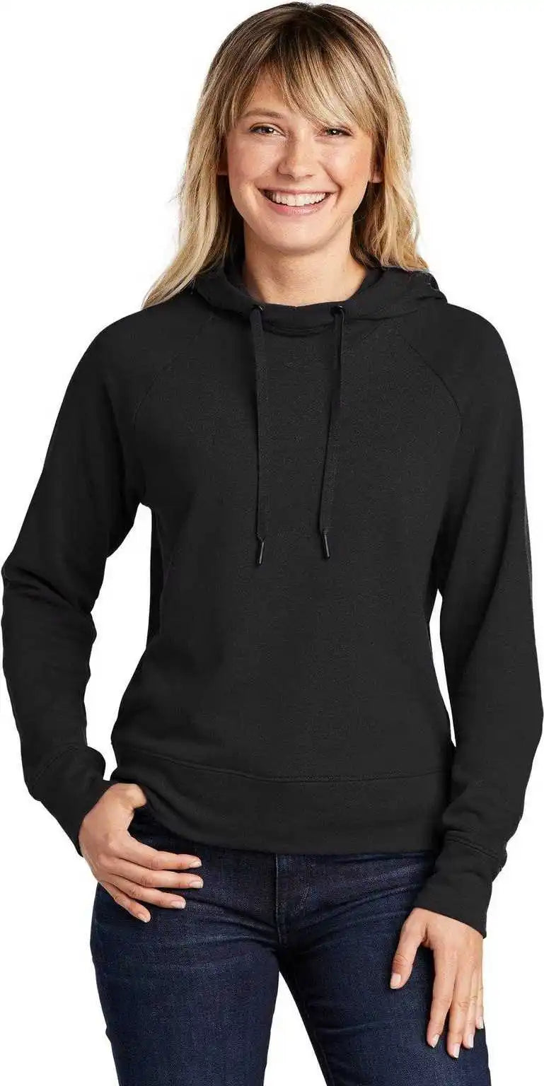Sport-tek Lst272 Ladies Lightweight French Terry Pullover Hoodie - Black