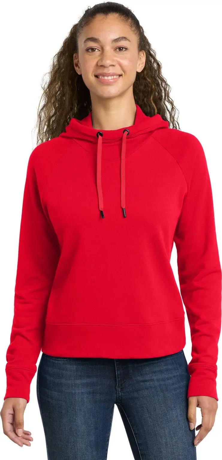 Sport-tek Lst272 Women’s Lightweight French Terry Pullover Hoodie - True Red - Ladies Xs