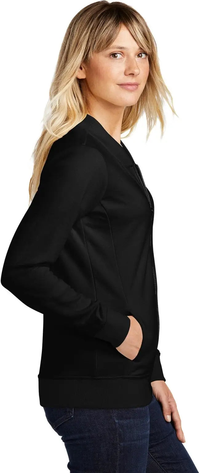 Sport-tek Lst274 Women’s Lightweight French Terry Bomber - Black