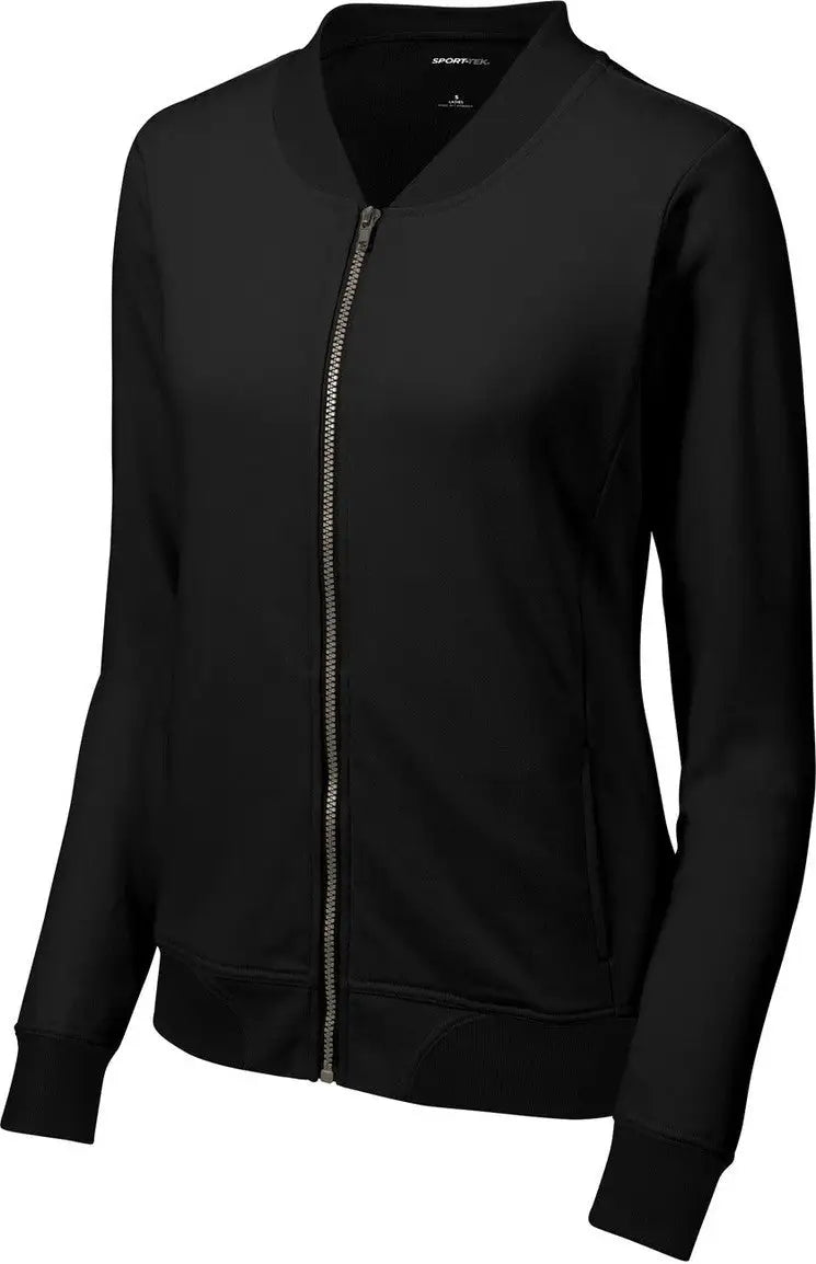 Sport-tek Lst274 Women’s Lightweight French Terry Bomber - Black