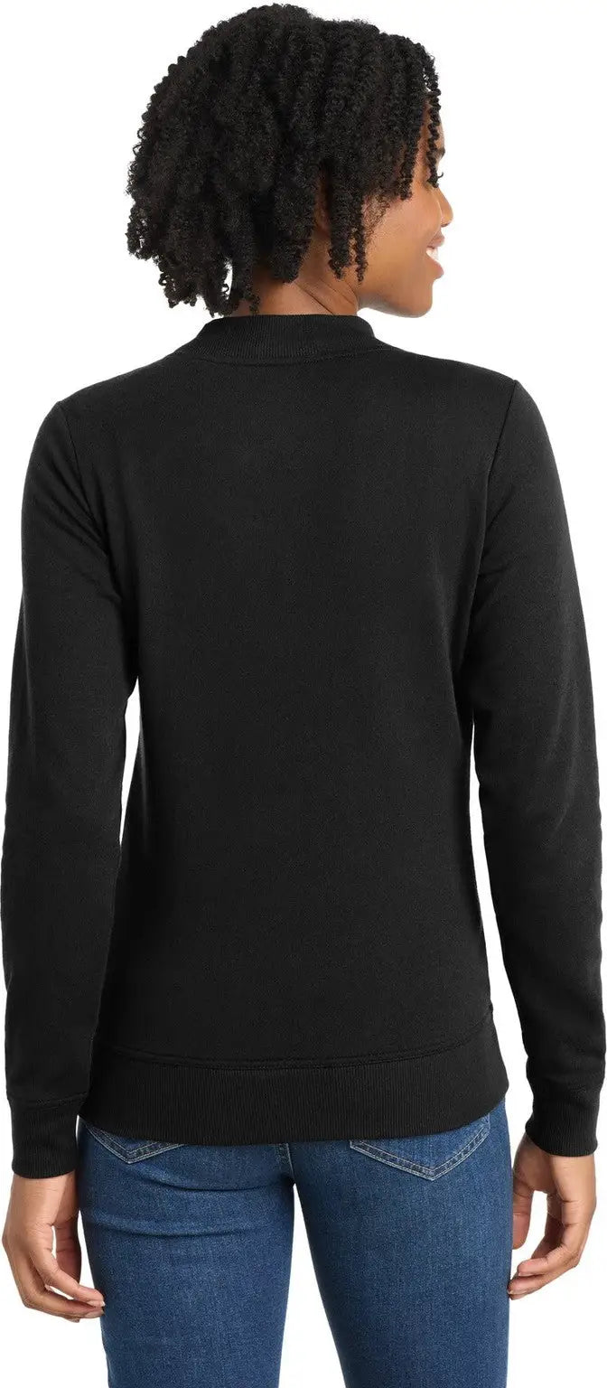 Sport-tek Lst274 Women’s Lightweight French Terry Bomber - Black