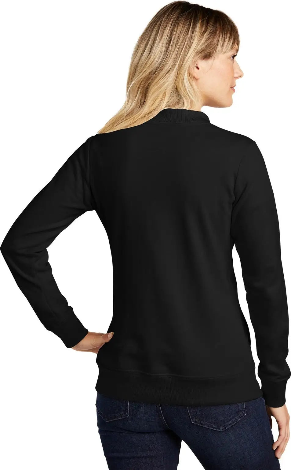 Sport-tek Lst274 Women’s Lightweight French Terry Bomber - Black