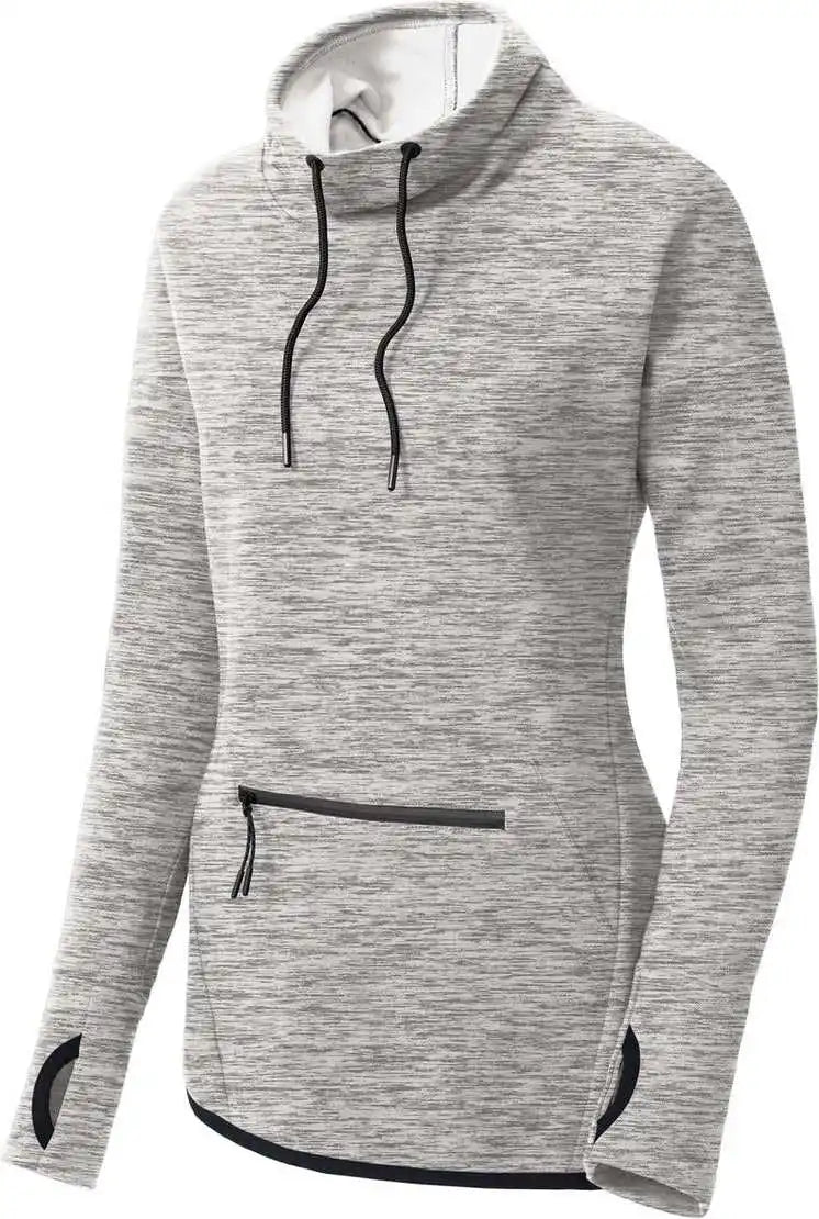 Sport-tek Lst280 Women’s Triumph Cowl Neck Pullover - Athletic Heather