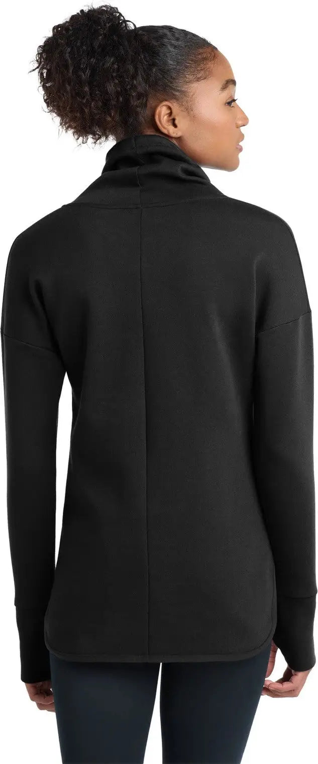 Sport-tek Lst280 Women’s Triumph Cowl Neck Pullover - Black