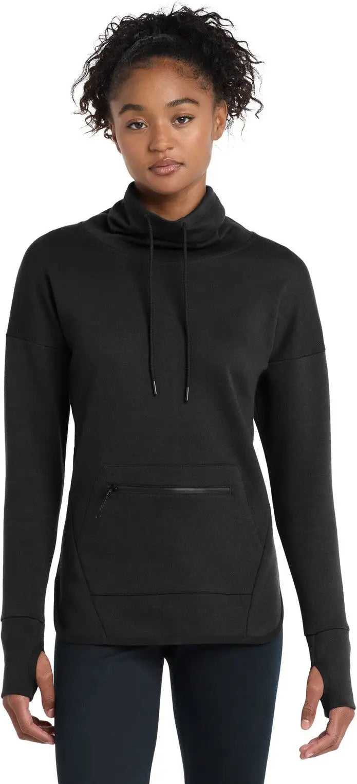 Sport-tek Lst280 Women’s Triumph Cowl Neck Pullover - Black