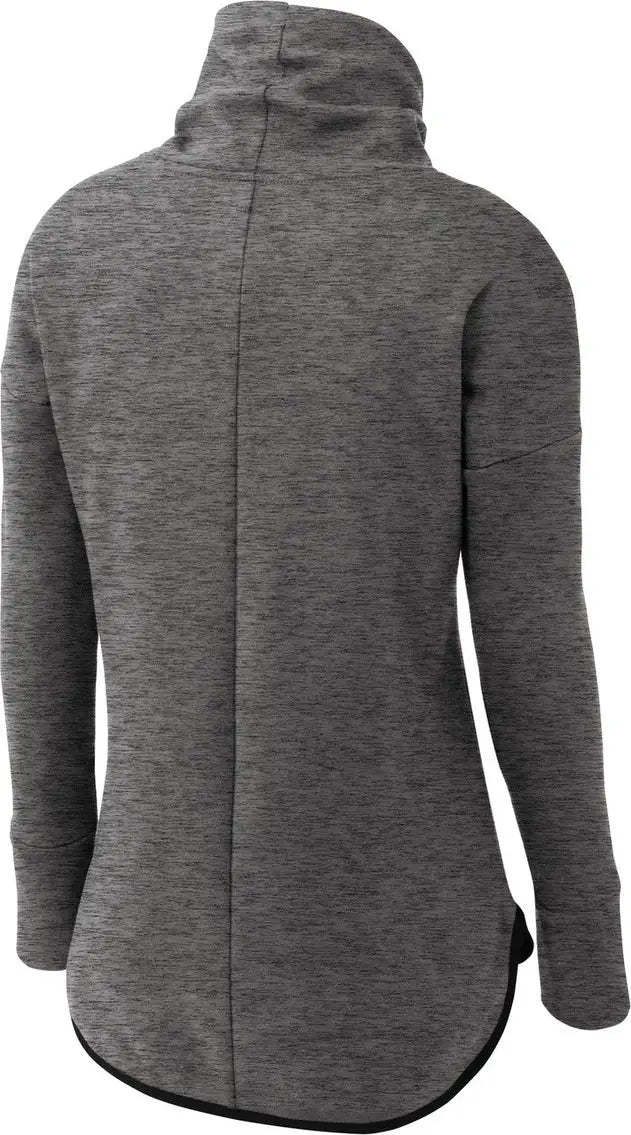 Sport-tek Lst280 Women’s Triumph Cowl Neck Pullover - Dark Gray Heather