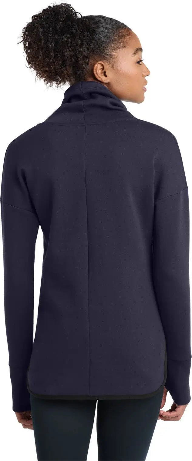 Sport-tek Lst280 Women’s Triumph Cowl Neck Pullover - Navy