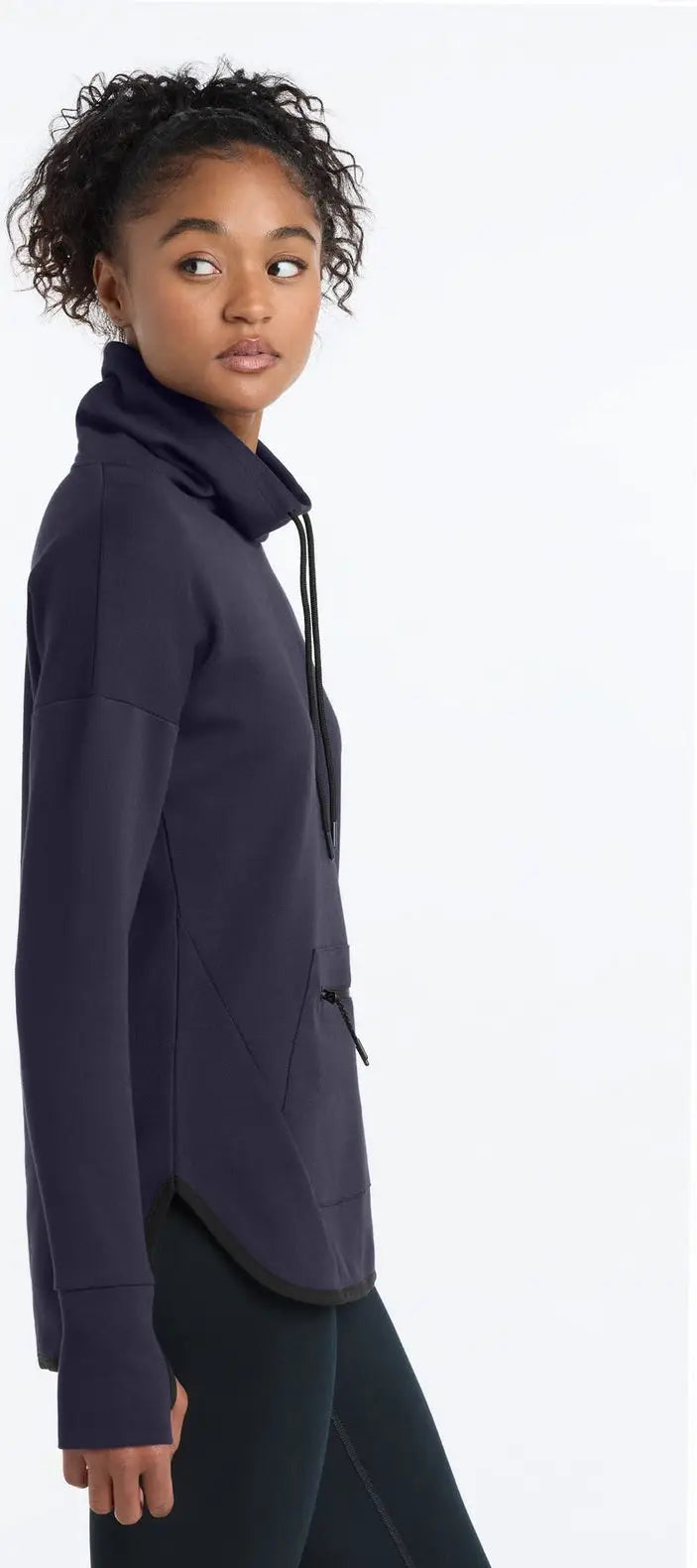 Sport-tek Lst280 Women’s Triumph Cowl Neck Pullover - Navy