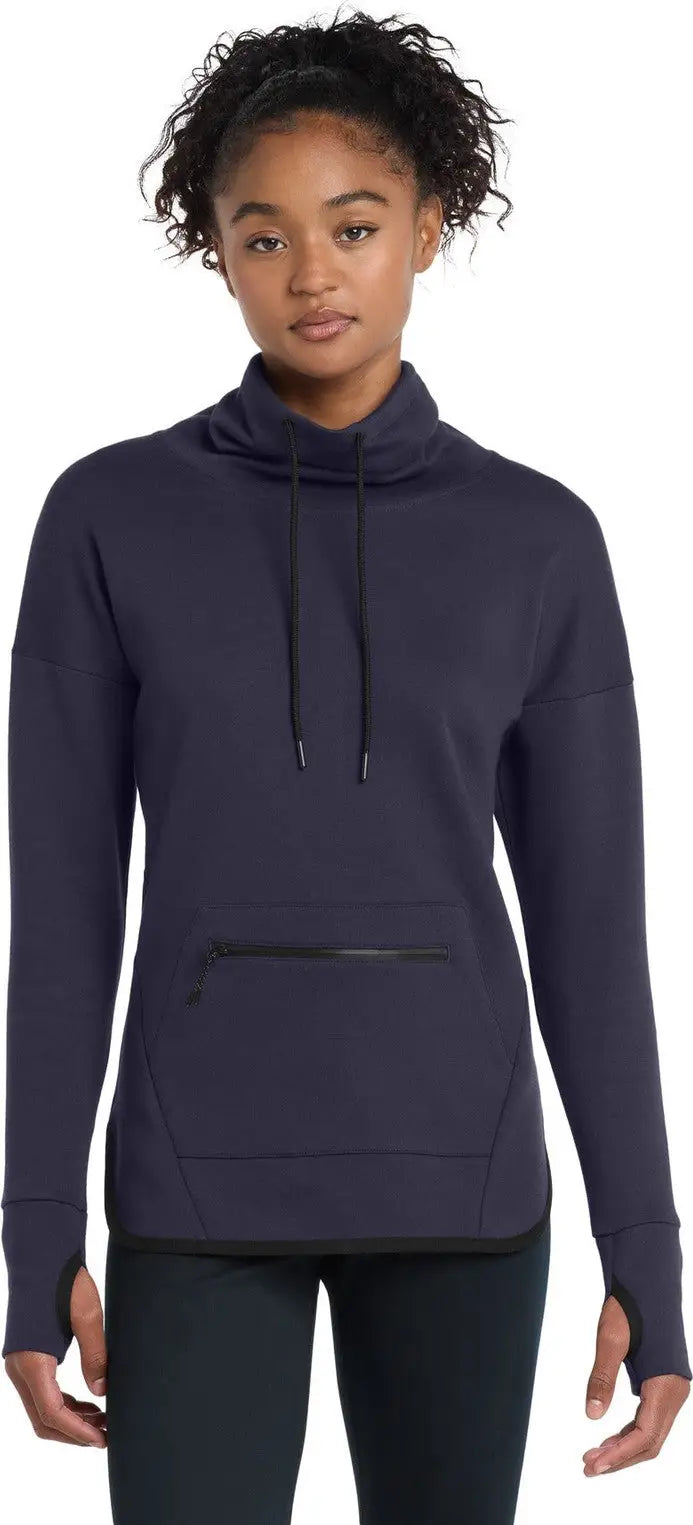 Sport-tek Lst280 Women’s Triumph Cowl Neck Pullover - Navy