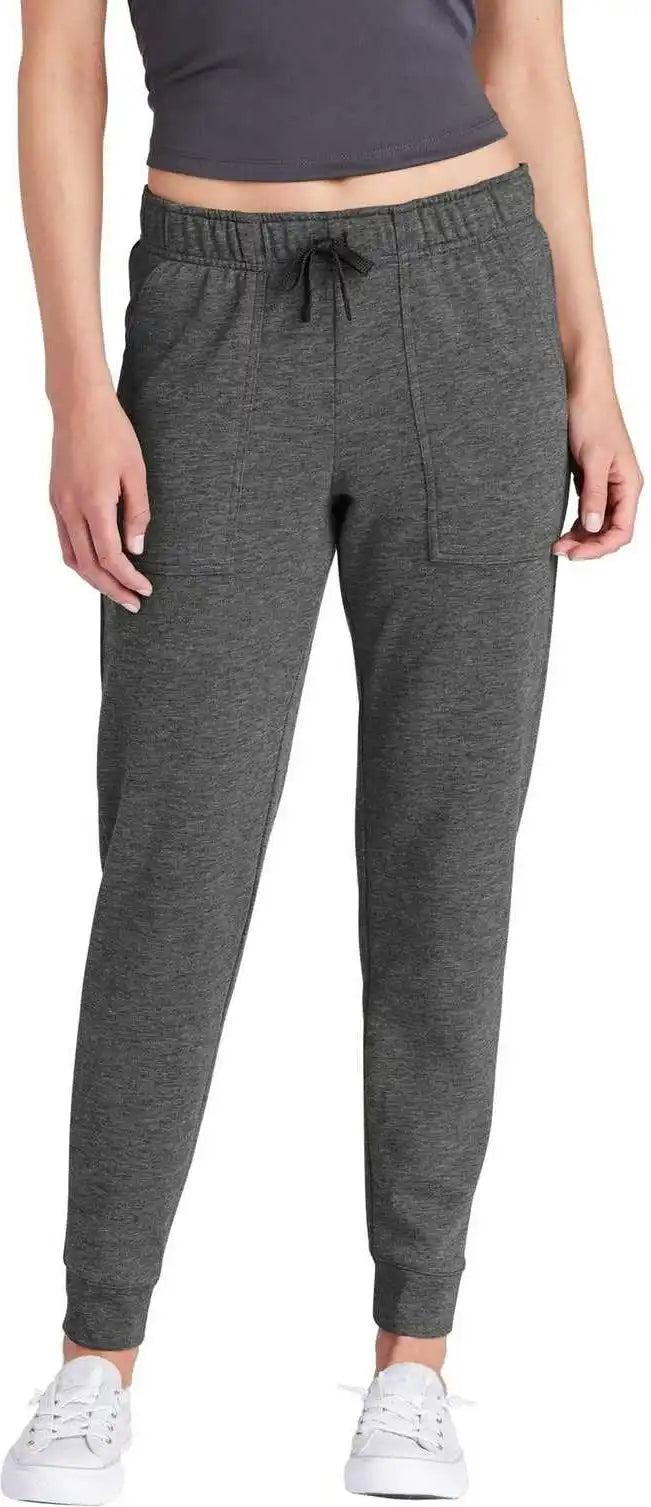 Sport-tek Lst299 Ladies Posicharge Tri-blend Wicking Fleece Jogger Lst299dark Gray Heather