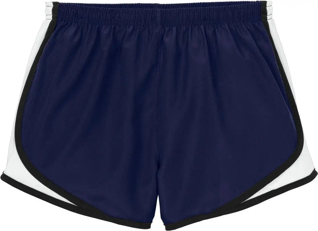 Sport-tek Lst304 Women’s Cadence Short - True Navy White Black