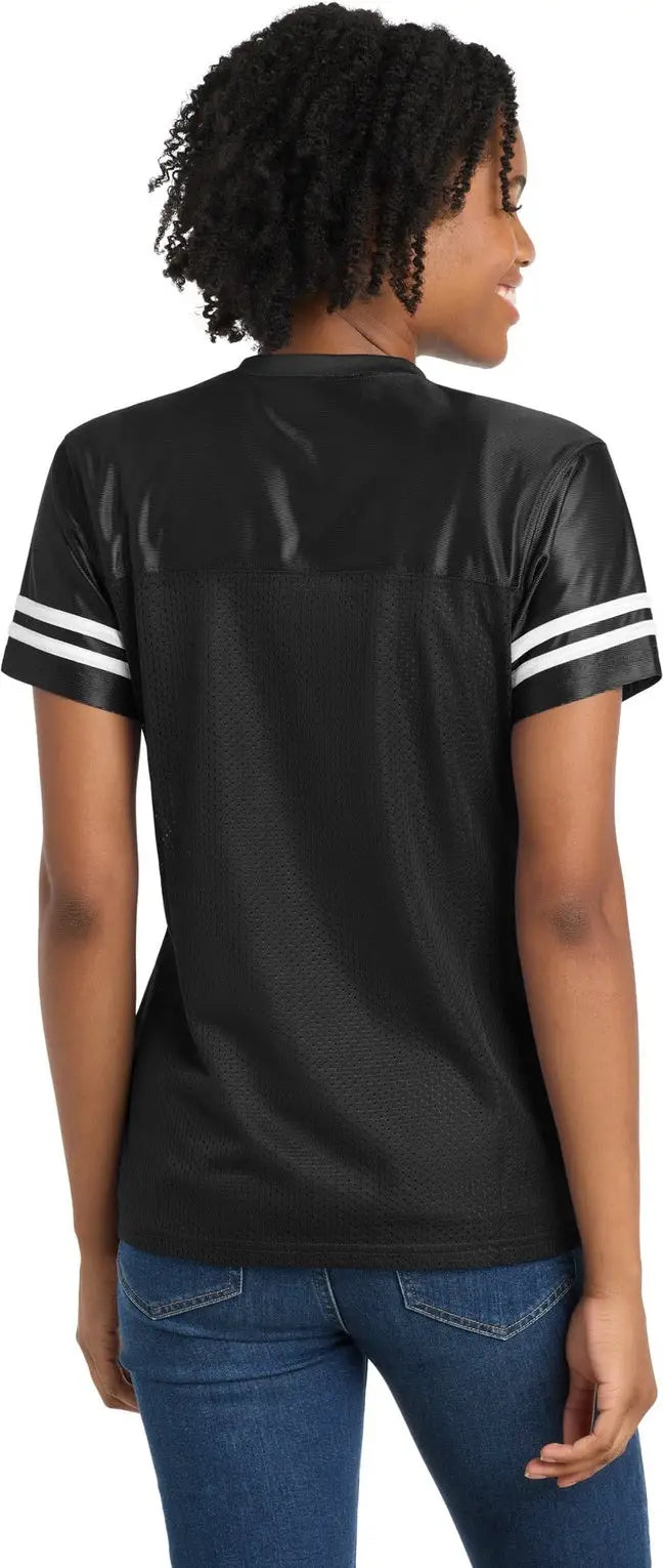 Sport-tek Lst307 Women’s Posicharge Replica Jersey - Black White