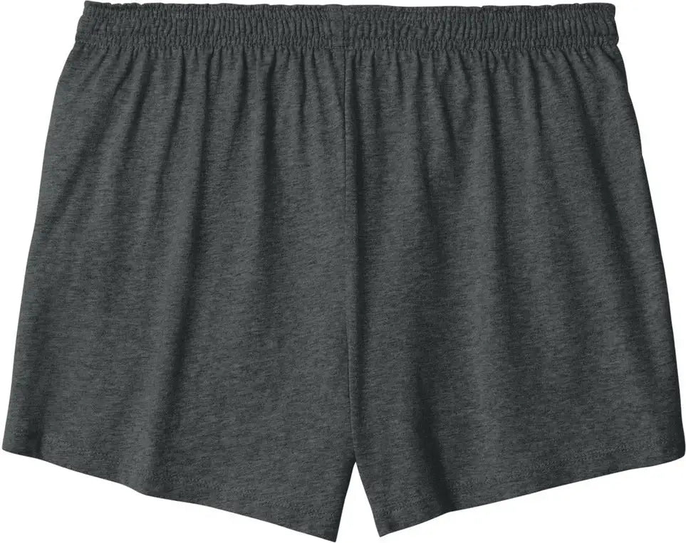 Sport-tek Lst311 Women’s Jersey Knit Squad Short - Dark Gray Heather - Ladies Xs