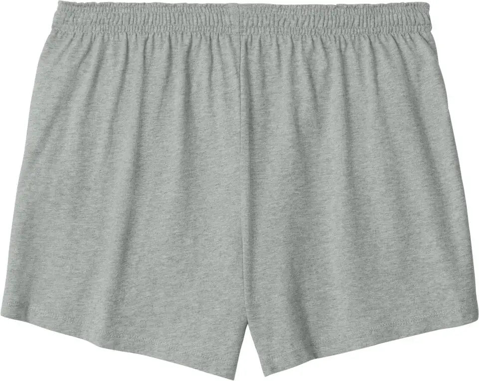 Sport-tek Lst311 Women’s Jersey Knit Squad Short - Heather Gray - Ladies Xs