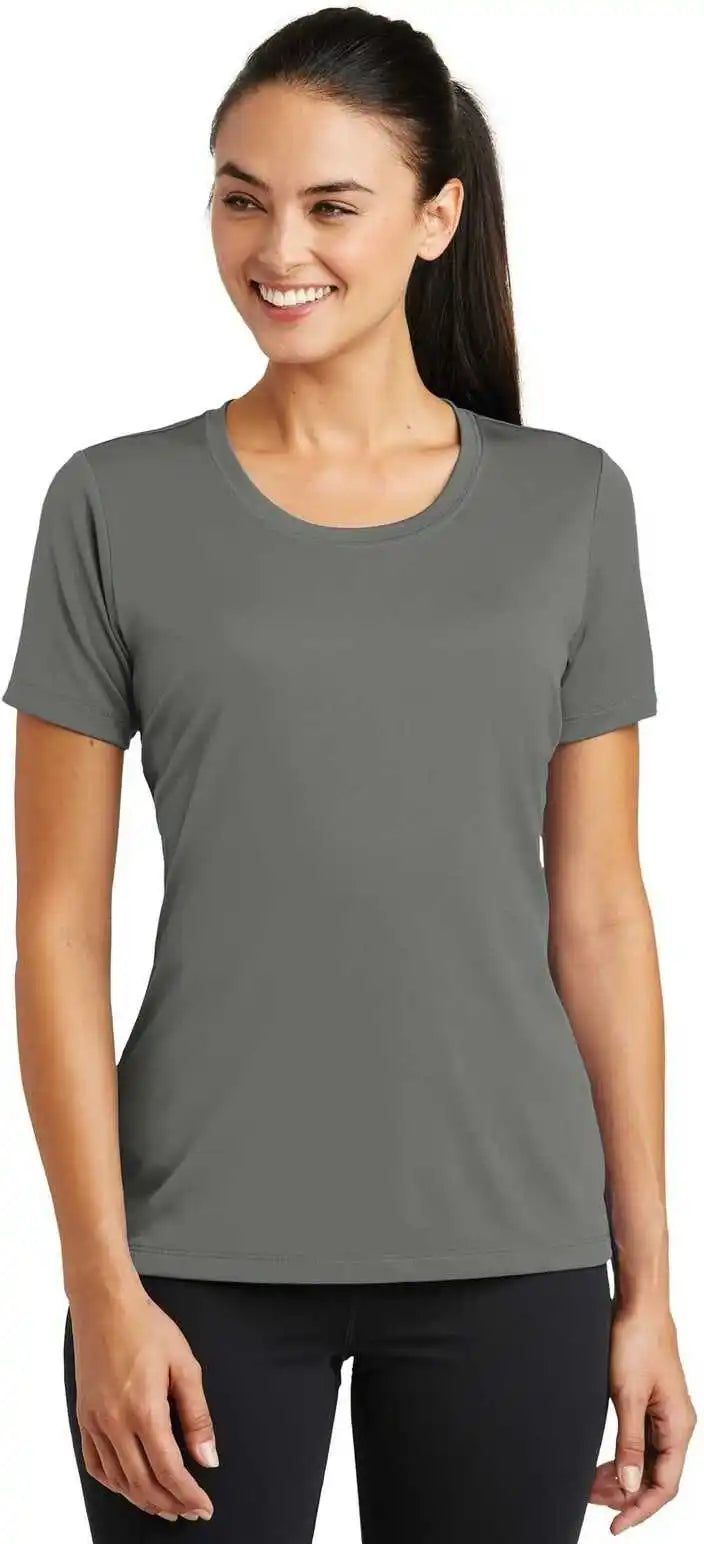 Sport-tek Lst320 Ladies Posicharge Tough Tee - Dark Smoke Gray