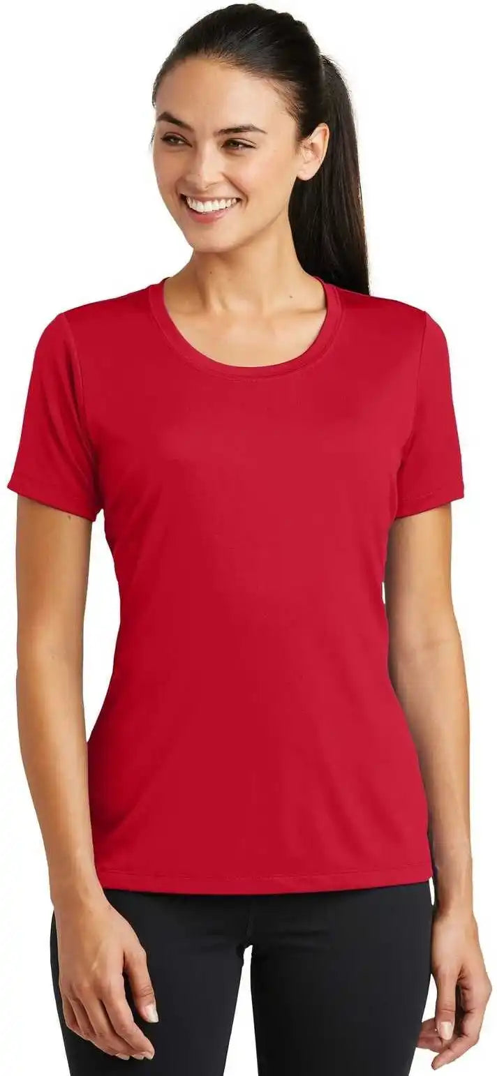 Sport-tek Lst320 Ladies Posicharge Tough Tee - Deep Red