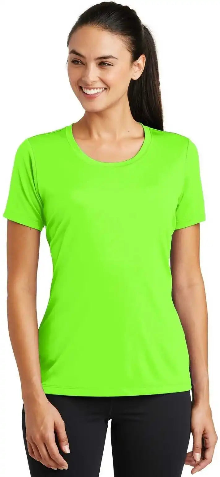 Sport-tek Lst320 Ladies Posicharge Tough Tee - Neon Green