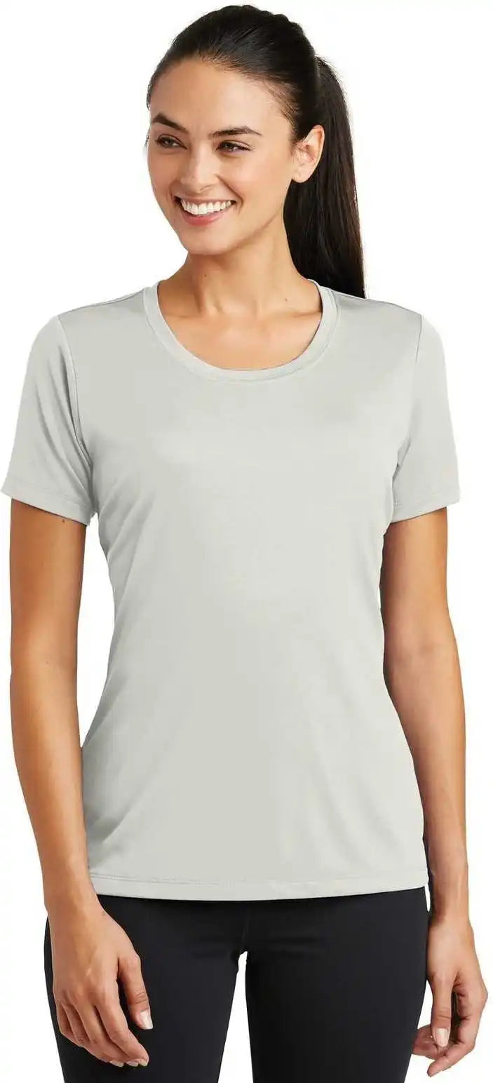 Sport-tek Lst320 Ladies Posicharge Tough Tee - Silver