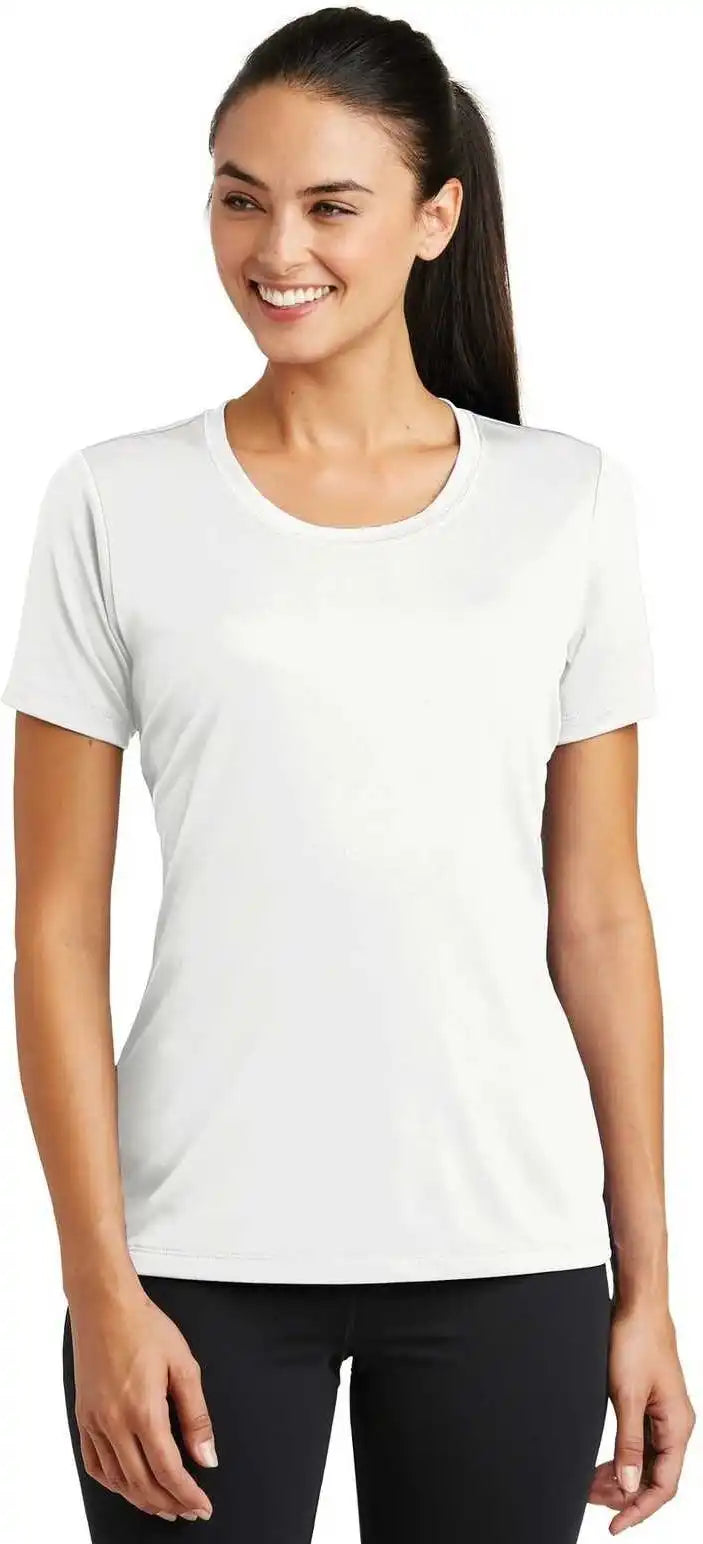 Sport-tek Lst320 Ladies Posicharge Tough Tee - White