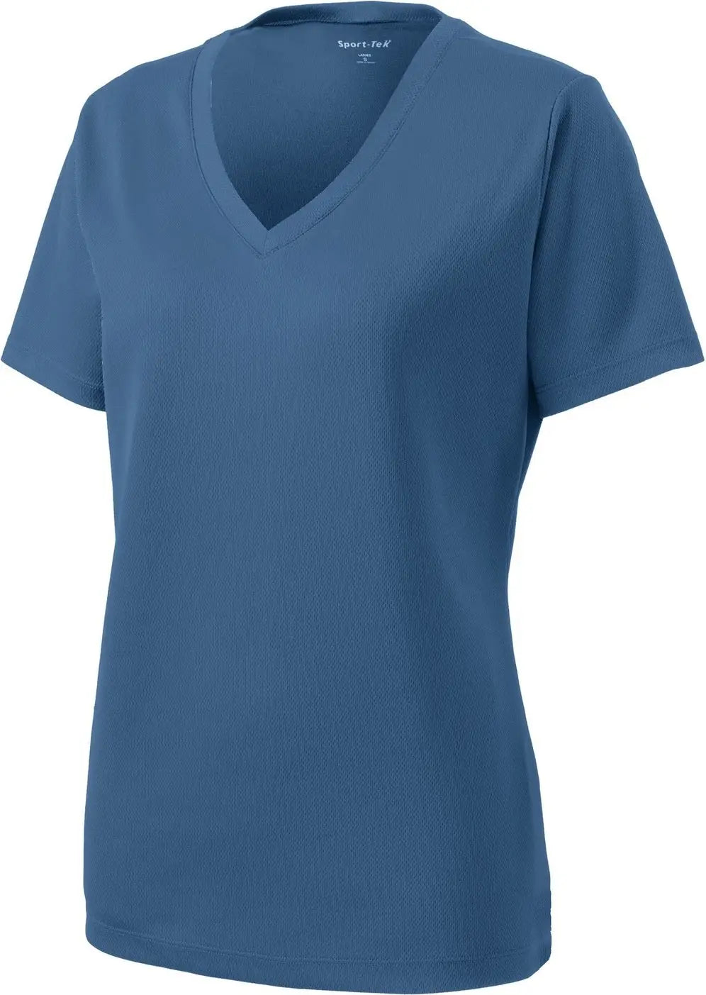 Sport-tek Lst340 Women’s Posicharge Racermesh V-neck Tee - Dawn Blue
