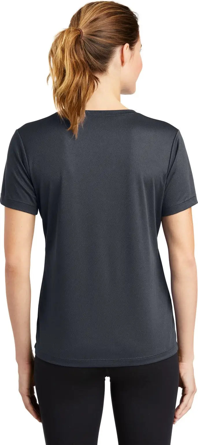 Sport-tek Lst340 Women’s Posicharge Racermesh V-neck Tee - Graphite