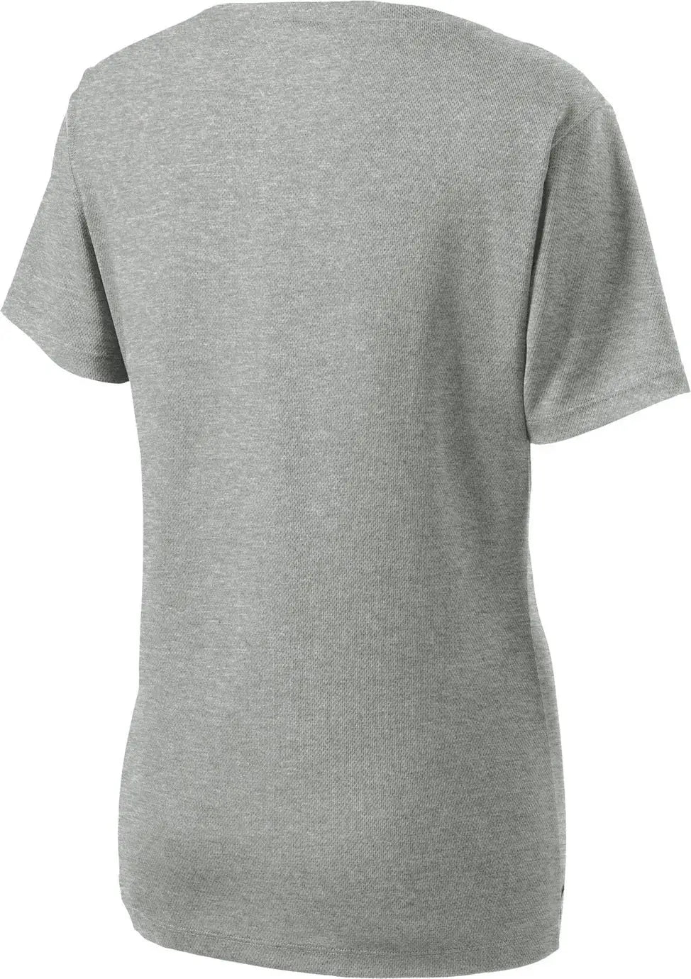 Sport-tek Lst340 Women’s Posicharge Racermesh V-neck Tee - Gray Heather