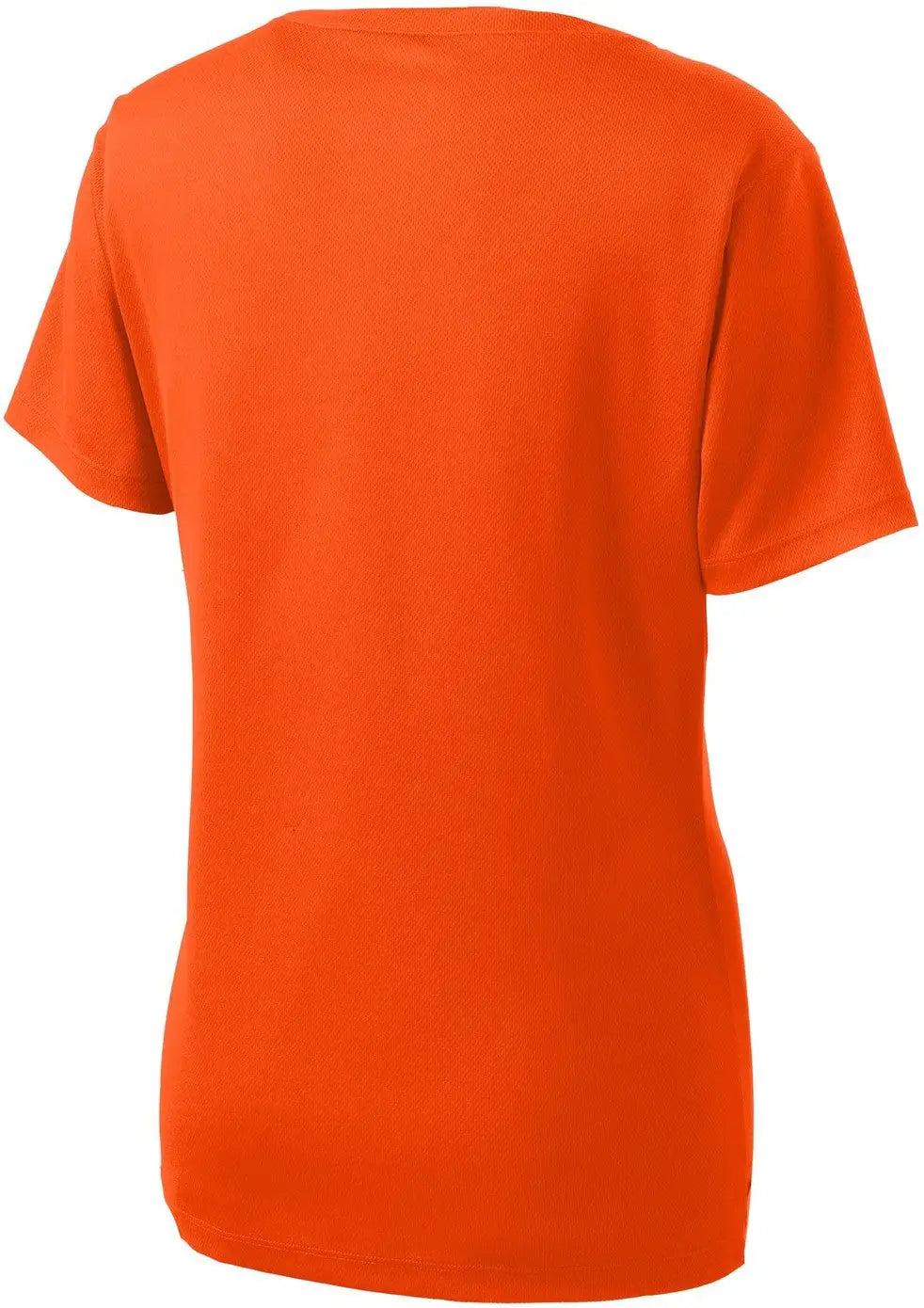 Sport-tek Lst340 Women’s Posicharge Racermesh V-neck Tee - Neon Orange