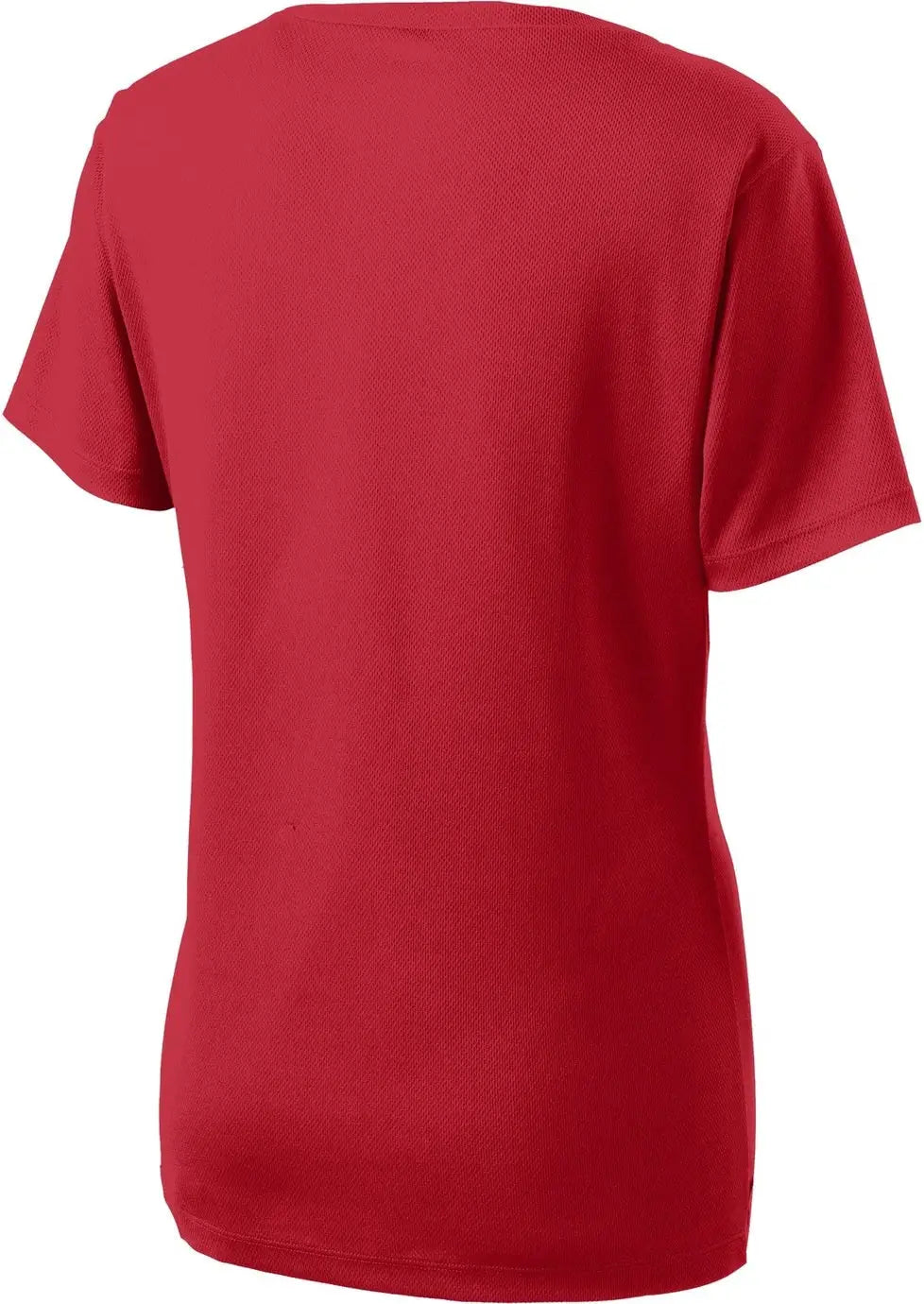 Sport-tek Lst340 Women’s Posicharge Racermesh V-neck Tee - True Red - Ladies Xs