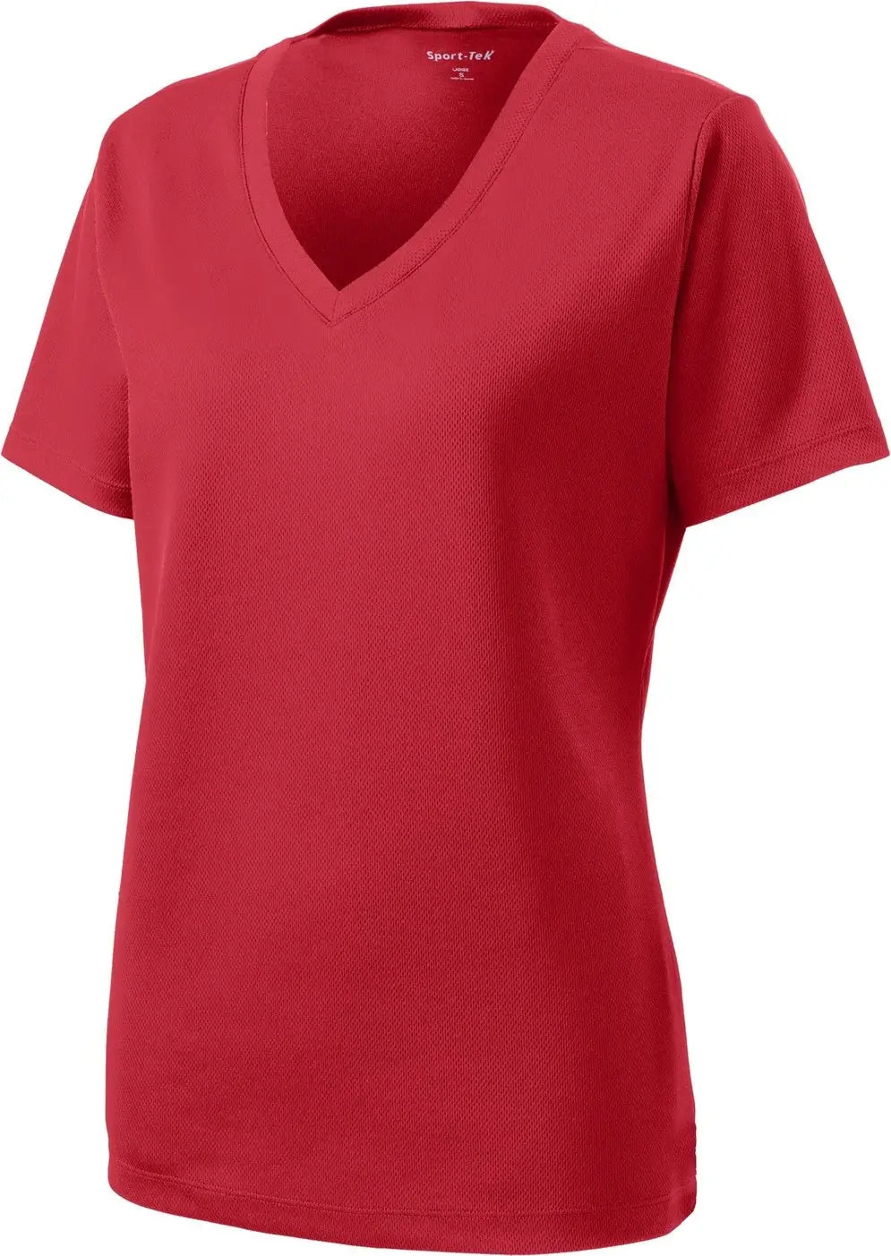 Sport-tek Lst340 Women’s Posicharge Racermesh V-neck Tee - True Red
