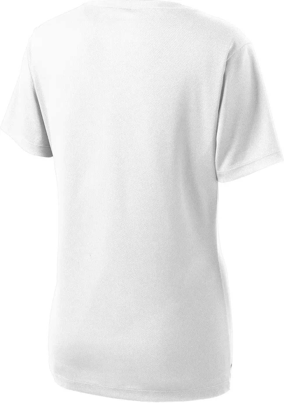 Sport-tek Lst340 Women’s Posicharge Racermesh V-neck Tee - White