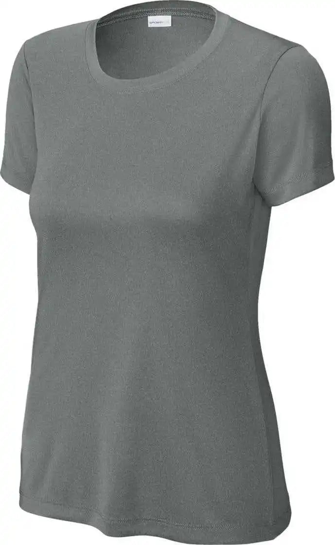 Sport Tek Lst350 Ladies Posicharge Competitor Tee Iron Grey Heather