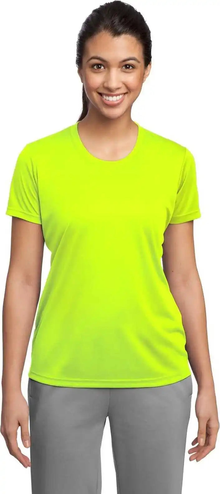 Sport Tek Lst350 Ladies Posicharge Competitor Tee Neon Yellow