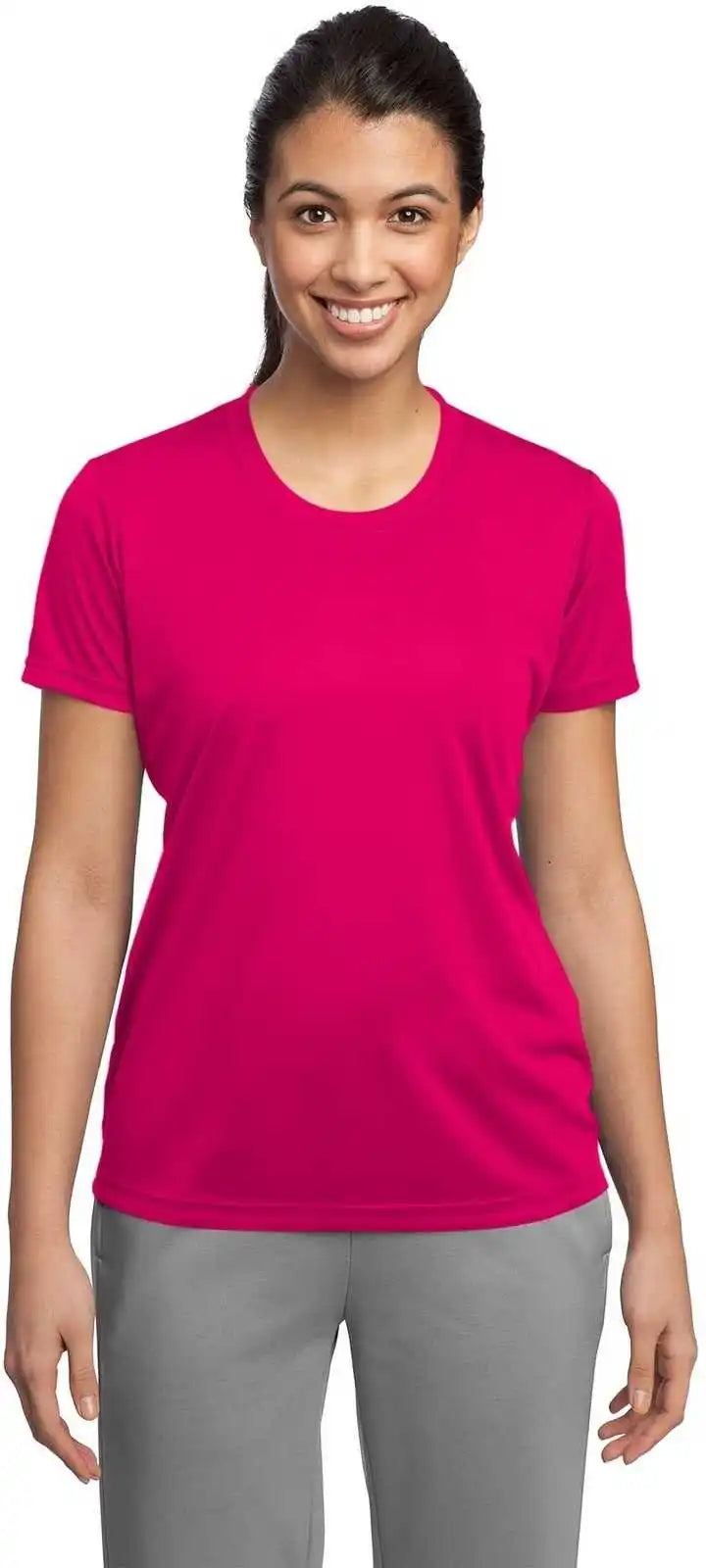 Sport-tek Lst350 Ladies Posicharge Competitor Tee - Pink Raspberry