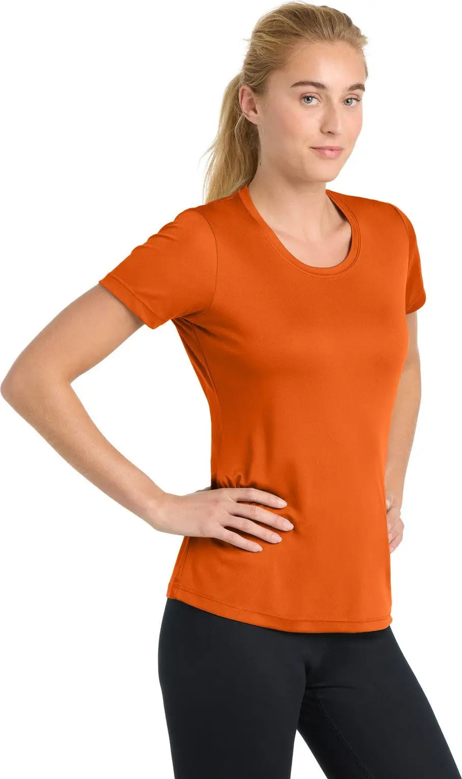 Sport-tek Lst350 Women’s Posicharge Competitor Tee - Deep Orange
