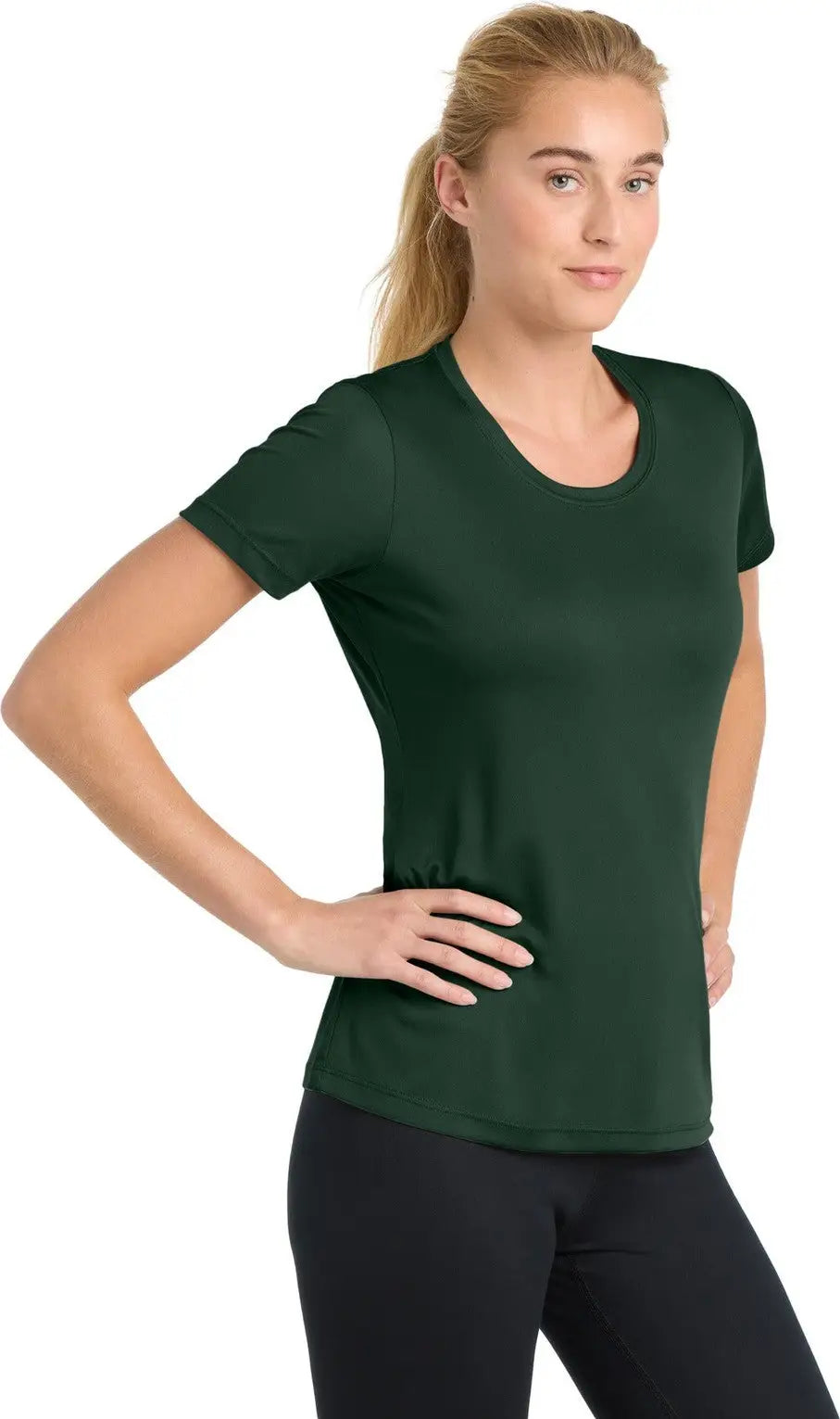 Sport-tek Lst350 Women’s Posicharge Competitor Tee - Forest Green