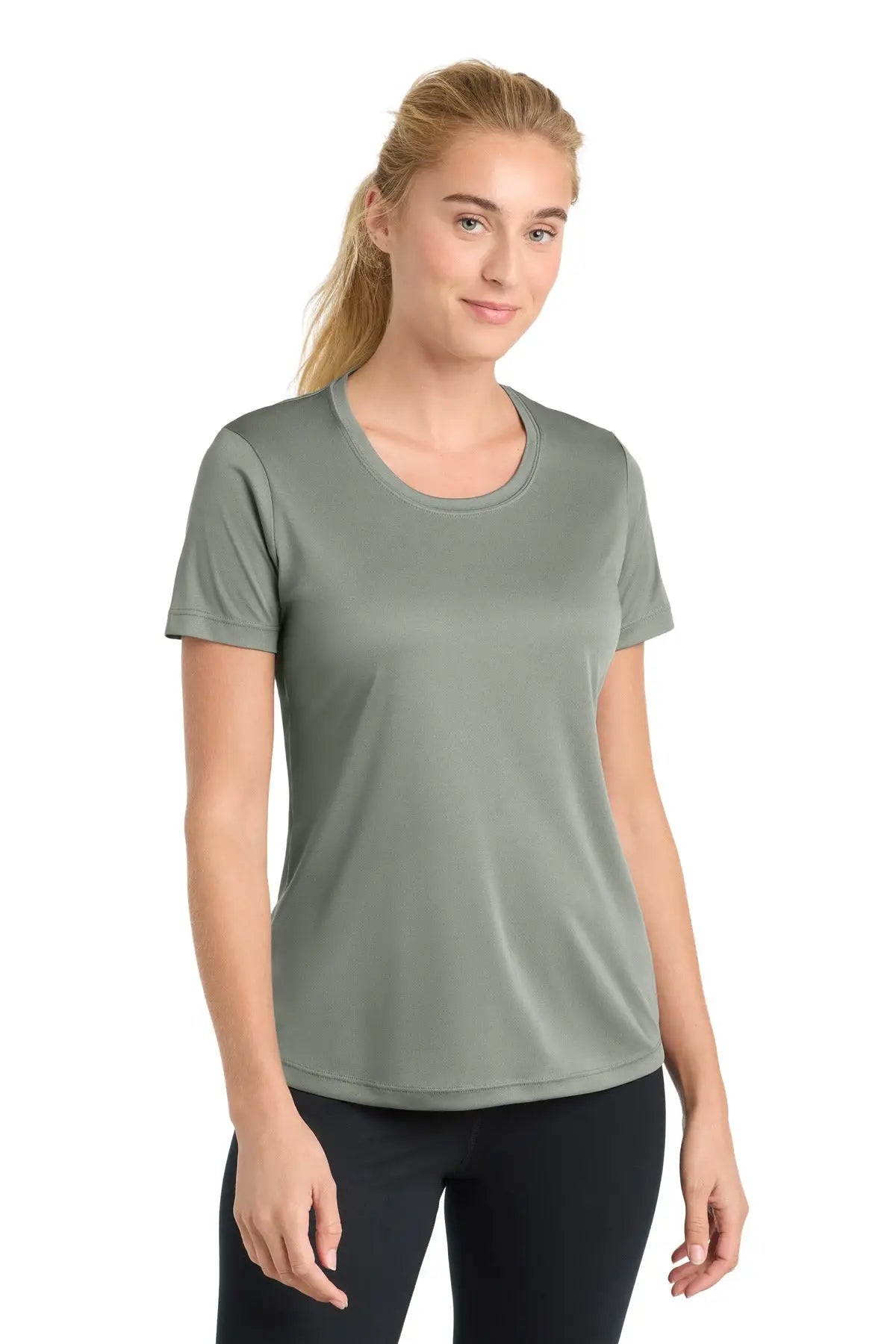 Sport-tek Lst350 Women’s Posicharge Competitor Tee - Gray Concrete - Ladies Xs