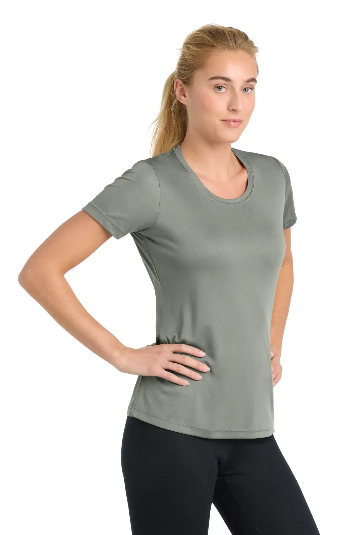 Sport-tek Lst350 Women’s Posicharge Competitor Tee - Gray Concrete