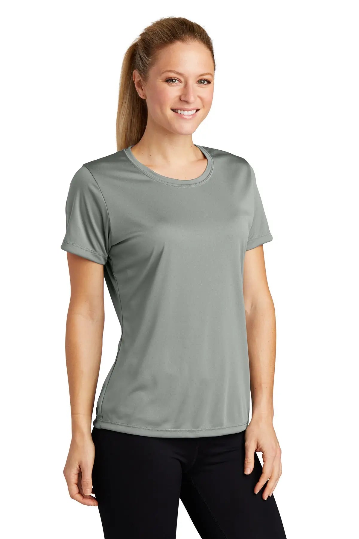 Sport-tek Lst350 Women’s Posicharge Competitor Tee - Gray Concrete