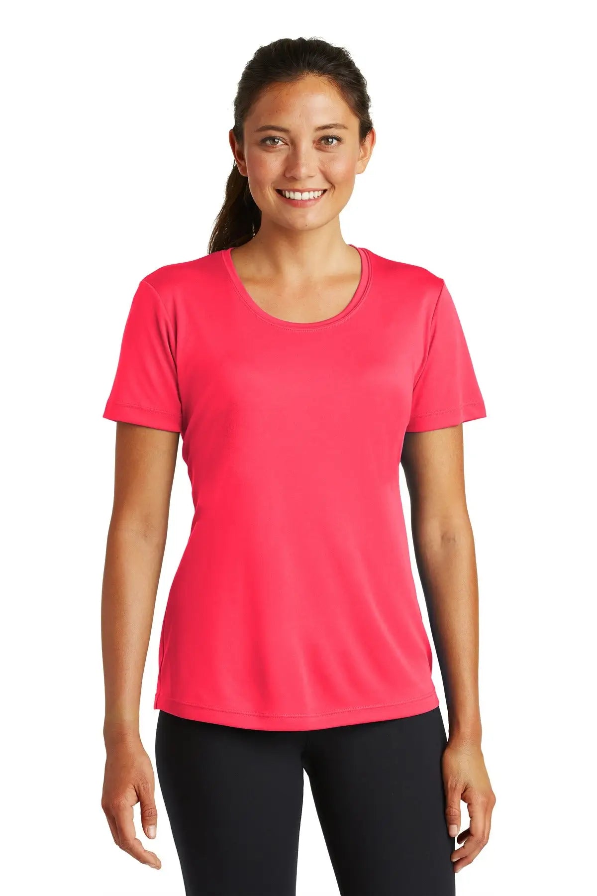 Sport-tek Lst350 Women’s Posicharge Competitor Tee - Hot Coral