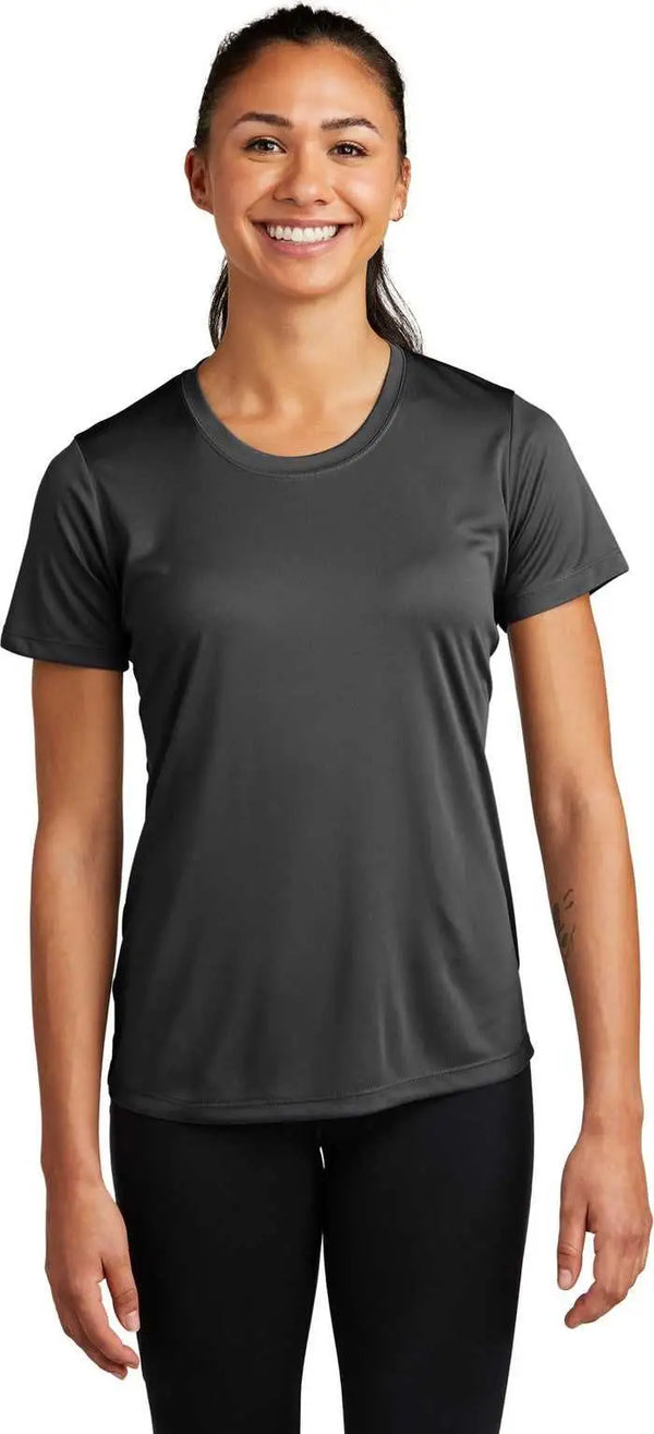 Sport-Tek LST350 Womens Posicharge Tee Iron Gray - HIT a Double