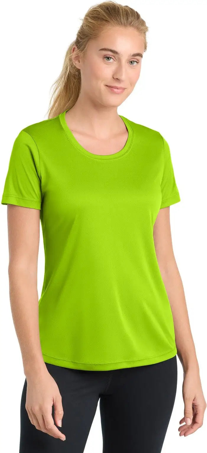 Sport-tek Lst350 Women’s Posicharge Competitor Tee - Lime Shock - Ladies Xs