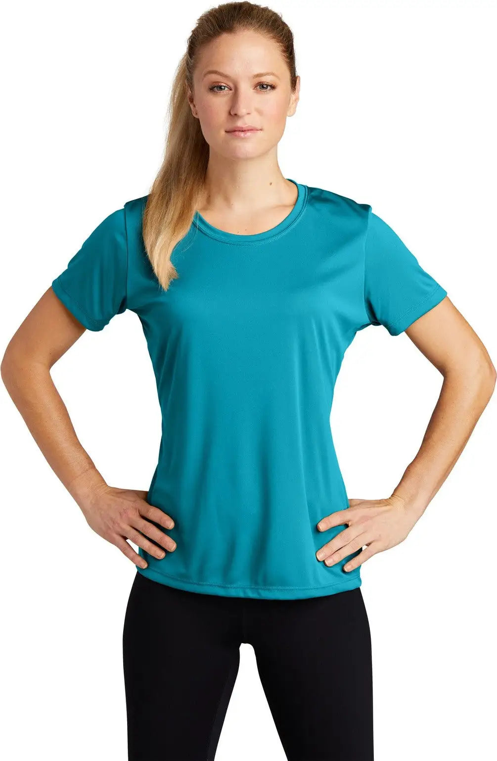 Sport-tek Lst350 Women’s Posicharge Competitor Tee - Tropic Blue - Ladies Xs