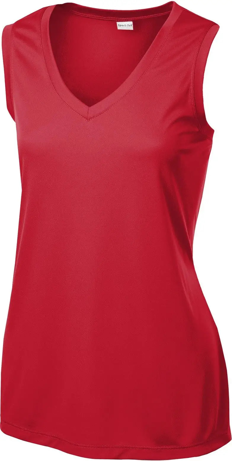Sport-tek Lst352 Women’s Sleeveless Posicharge Competitor V-neck Tee - True Red