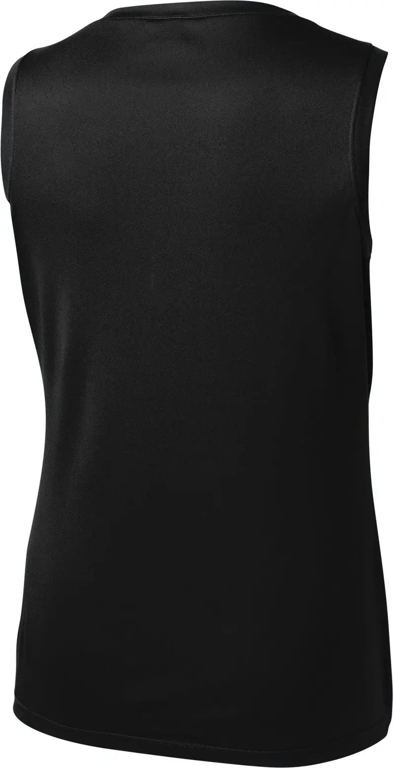 Sport-tek Lst352 Women’s Sleeveless Posicharge Competitor V-neck Tee - Black - Ladies Xs