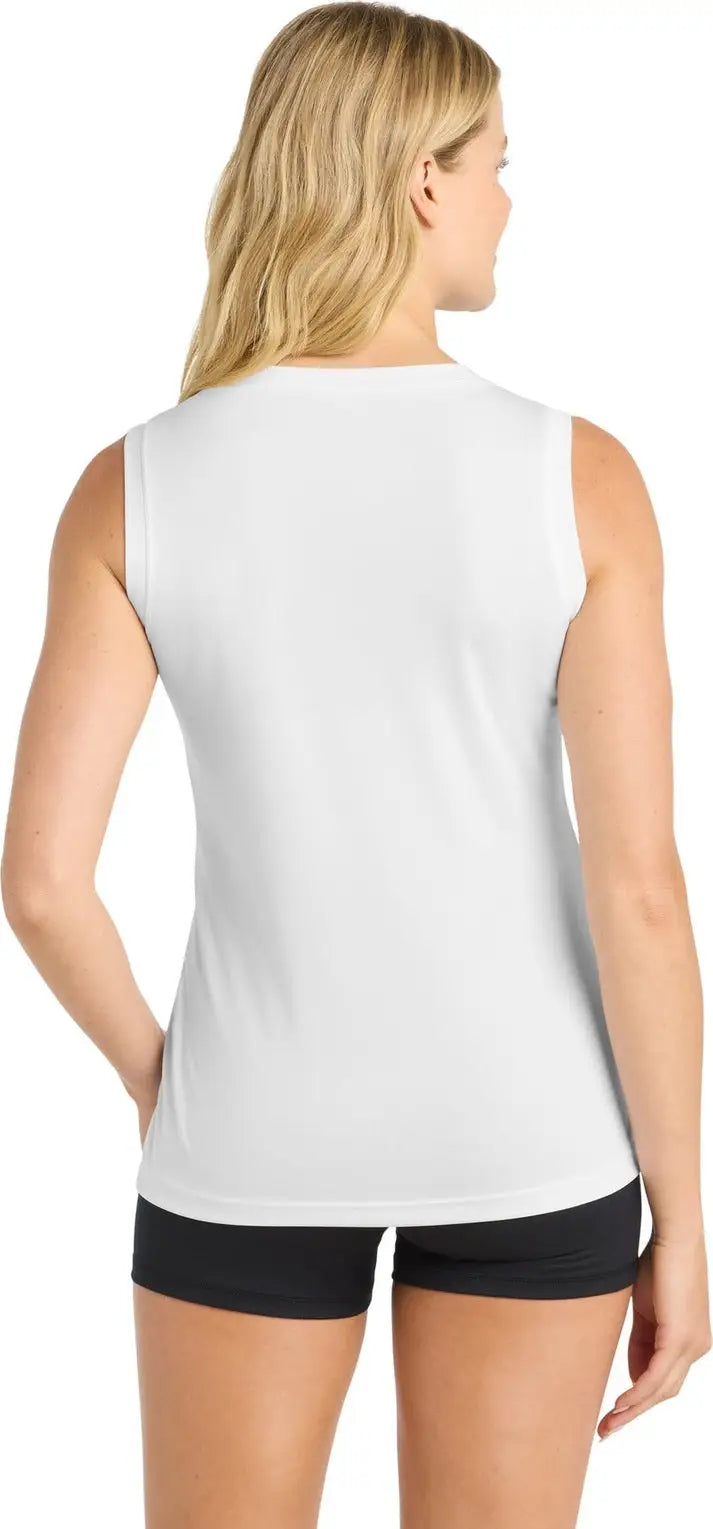 Sport-tek Lst352 Women’s Sleeveless Posicharge Competitor V-neck Tee - White